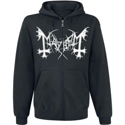 Mayhem Unisex Dragkedja Huvtröja - Metal Merchandise Mayhem Unisex Dragkedja Huvtröja - Metal Merchandise