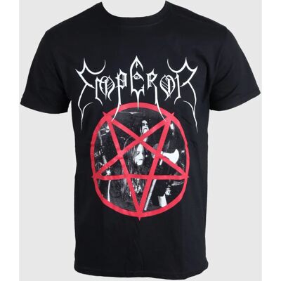 Uniseks T-shirt Emperor Pentagram 2014 (druk z tyłu) Czarny X-large Uniseks T-shirt Emperor Pentagram 2014 (druk z tyłu) Czarny X-large