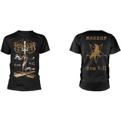 Marduk Rom 5:12 Guld Band Logo T-shirt - T-shirt Marduk Rom 5:12 Guld Band Logo T-shirt - T-shirt