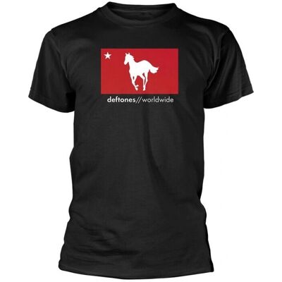 Deftones White Pony Worldwide Svart XXL T-skjorte Deftones White Pony Worldwide Svart XXL T-skjorte