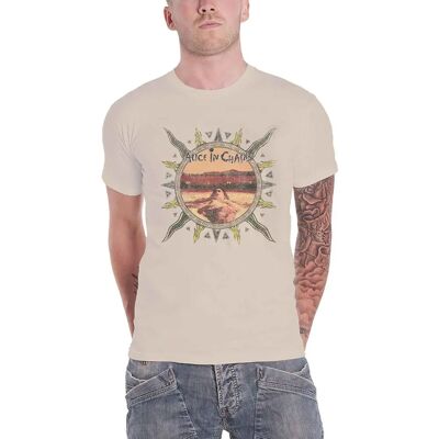 Alice In Chains Vintage Dirt Sun T-shirt Naturlig XL - T-shirt Alice In Chains Vintage Dirt Sun T-shirt Naturlig XL - T-shirt