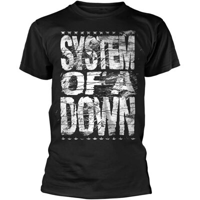 System Of A Down Distressed Logo T-Shirt - T-shirt System Of A Down Distressed Logo T-Shirt - T-shirt