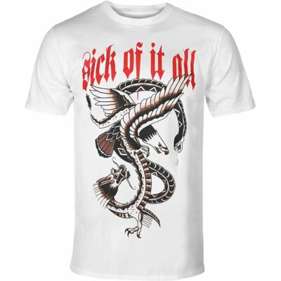 Sick Of It All Sick Of It All Logo Orzeł Koszulka Biała - T-Shirt Sick Of It All Sick Of It All Logo Orzeł Koszulka Biała - T-Shirt