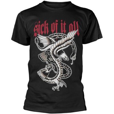 Sick Of It All S Czarna koszulka Orzeł logo kapela New York Punk - Koszulka Sick Of It All S Czarna koszulka Orzeł logo kapela New York Punk - Koszulka