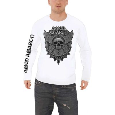 Amon Amarth Unisex Long Sleeved T-shirt - Grey Skull Amon Amarth Unisex Long Sleeved T-shirt - Grey Skull