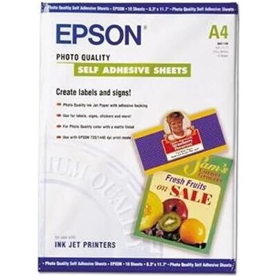 Carta fotografica Epson S041106 di qualità per inchiostro a getto d'inchiostro - A4 Opaca 167g/m² Carta fotografica Epson S041106 di qualità per inchiostro a getto d'inchiostro - A4 Opaca 167g/m²