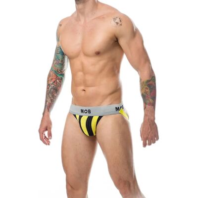 Tanga Mob Eroticwear Jaune Noir XXL - Eroticwear Tanga Mob Eroticwear Jaune Noir XXL - Eroticwear