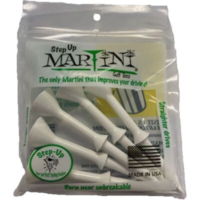 Tees de golf Martini blancs - Incassables, 8,3cm, Pack de 5 - Publicité Tees de golf Martini blancs - Incassables, 8,3cm, Pack de 5 - Publicité