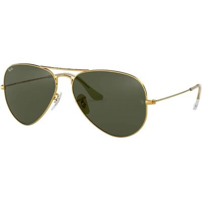 Ray-Ban Aviator Metal RB3025 - Grande Metal RB3025 W3234 (arista ouro/verde cinza) Ray-Ban Aviator Metal RB3025 - Grande Metal RB3025 W3234 (arista ouro/verde cinza)