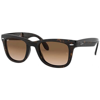 Ray-Ban Wayfarer Pliant Classique RB4105 - RB4105 710/51 (havane brillant/brun dégradé) - Publicité Ray-Ban Wayfarer Pliant Classique RB4105 - RB4105 710/51 (havane brillant/brun dégradé) - Publicité