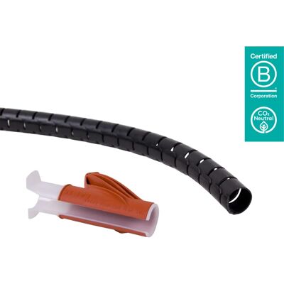 Dataflex Schwarzer flexibler Kabelschutz mit Einfädelhilfe - Kabelrør Dataflex Schwarzer flexibler Kabelschutz mit Einfädelhilfe - Kabelrør