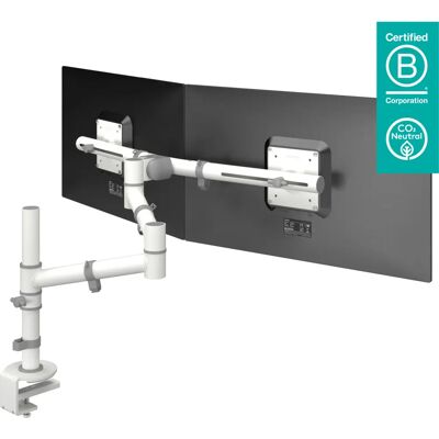 Support Moniteur Dataflex Viewgo Blanc - Pour 2 écrans Support Moniteur Dataflex Viewgo Blanc - Pour 2 écrans