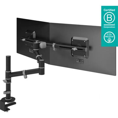 Supporto doppio monitor Dataflex Viewgo - Nero - Da scrivania - 27" Supporto doppio monitor Dataflex Viewgo - Nero - Da scrivania - 27"
