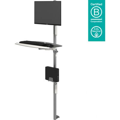 Dataflex Silber Wandmontierter Multimedia-Ständer mit Höhenverstellung Dataflex Silber Wandmontierter Multimedia-Ständer mit Höhenverstellung