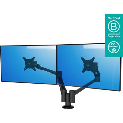 Support Moniteur Dataflex 58.653 - Bras double réglable - Noir - Publicité Support Moniteur Dataflex 58.653 - Bras double réglable - Noir - Publicité