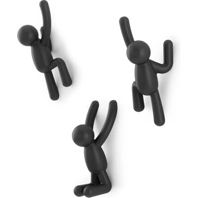 Umbra Buddy Wall Hooks - Decorative Wall Mounted Hooks for Coats, Scarves, Bags - 3 Pack Umbra Buddy Wall Hooks - Decorative Wall Mounted Hooks for Coats, Scarves, Bags - 3 Pack