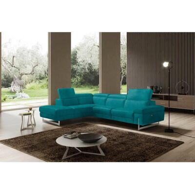 EGOITALIANO Candice Ecksofa - Teal, Ottomane links, Relaxfunktion EGOITALIANO Candice Ecksofa - Teal, Ottomane links, Relaxfunktion