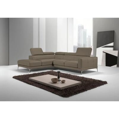 EGOITALIANO Claudie Taupe Designsofa mit Recamiere - Sofa EGOITALIANO Claudie Taupe Designsofa mit Recamiere - Sofa