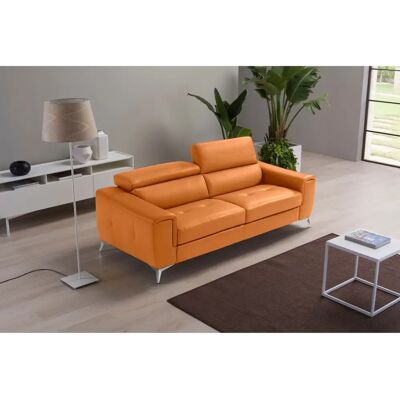 Egoitaliano Francine - Moderner Oranger Leder Sofa Egoitaliano Francine - Moderner Oranger Leder Sofa