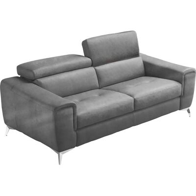 Egoitaliano Francine Sofa - Microfaser Lederoptik - Grau Egoitaliano Francine Sofa - Microfaser Lederoptik - Grau
