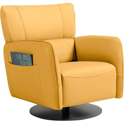 EGOITALIANO Honey Sessel - Dreh- und Wippfunktion - Italienisches Leder EGOITALIANO Honey Sessel - Dreh- und Wippfunktion - Italienisches Leder