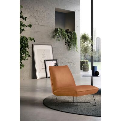 EGOITALIANO Lia Loungesessel - Cognac - Elegant, Stilvoll, Komfortabel - Lounge Chair EGOITALIANO Lia Loungesessel - Cognac - Elegant, Stilvoll, Komfortabel - Lounge Chair