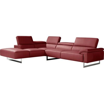 EGOITALIANO Malika Ledersofa - Burgundrot - 300cm x 94cm x 107cm EGOITALIANO Malika Ledersofa - Burgundrot - 300cm x 94cm x 107cm