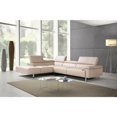 EGOITALIANO Malika Sofa - Weiß Leder - Linke Ottomane - mit Kopfteil EGOITALIANO Malika Sofa - Weiß Leder - Linke Ottomane - mit Kopfteil