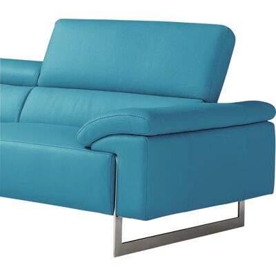 EGOITALIANO Malika - Türkis Leder Couch mit Kopfteil - Sofa EGOITALIANO Malika - Türkis Leder Couch mit Kopfteil - Sofa