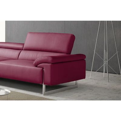 EGOITALIANO Malika - Lila Ledersofa mit Kopfteilverstellung EGOITALIANO Malika - Lila Ledersofa mit Kopfteilverstellung