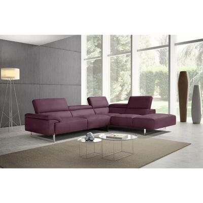 EGOITALIANO Malika Lila Sofa - Rechte Ottomane - Made in Italy EGOITALIANO Malika Lila Sofa - Rechte Ottomane - Made in Italy