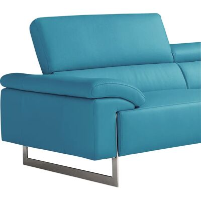 EGOITALIANO Malika Sofa - Türkis, Kopfteilverstellung, Rechts Ottomane - Sofa EGOITALIANO Malika Sofa - Türkis, Kopfteilverstellung, Rechts Ottomane - Sofa