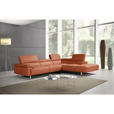 EGOITALIANO Malika Ledersofa mit Ottomane - Sofa EGOITALIANO Malika Ledersofa mit Ottomane - Sofa