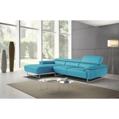 EGOITALIANO Malika L-Form Türkis Leder Ecksofa - Sofas EGOITALIANO Malika L-Form Türkis Leder Ecksofa - Sofas
