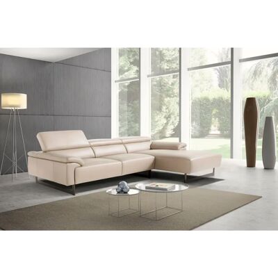 EGOITALIANO Malika L-Form Sofa - Leder, Weiß, Recamiere EGOITALIANO Malika L-Form Sofa - Leder, Weiß, Recamiere
