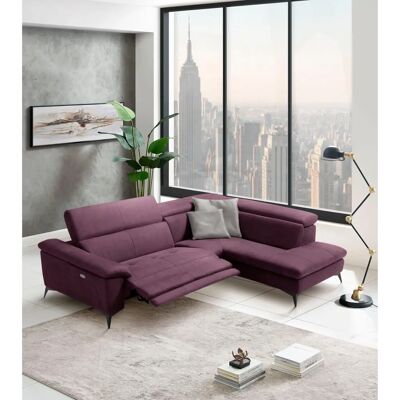 EGOITALIANO Martine Ecksofa - Rechte Ottomane - Elektrische Relaxfunktion - Luxus-Mikrofaser EGOITALIANO Martine Ecksofa - Rechte Ottomane - Elektrische Relaxfunktion - Luxus-Mikrofaser