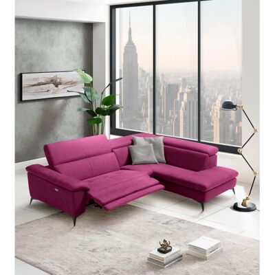 Egoitaliano Martine Fuchsia Sofa - Reversible Ottomane & Elektrische Relaxfunktion Egoitaliano Martine Fuchsia Sofa - Reversible Ottomane & Elektrische Relaxfunktion