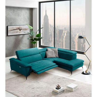 EGOITALIANO Martine Sofa - Relax, Mikrofaser, Blau, 272cm EGOITALIANO Martine Sofa - Relax, Mikrofaser, Blau, 272cm