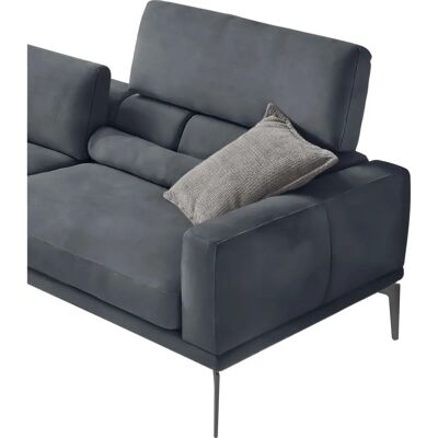 EGOITALIANO Masu - Dunkelgraues Mikrofaser-Sofa - 3-Sitzer, Recamiere links EGOITALIANO Masu - Dunkelgraues Mikrofaser-Sofa - 3-Sitzer, Recamiere links