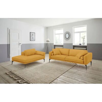 EGOITALIANO Masu - Ledersofaset mit Ottomane und verstellbaren Rückenlehnen EGOITALIANO Masu - Ledersofaset mit Ottomane und verstellbaren Rückenlehnen