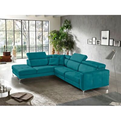 EGOITALIANO Matt Ecksofa - Mikrofaser, Blau, Ottomane Links - Ecksofa EGOITALIANO Matt Ecksofa - Mikrofaser, Blau, Ottomane Links - Ecksofa