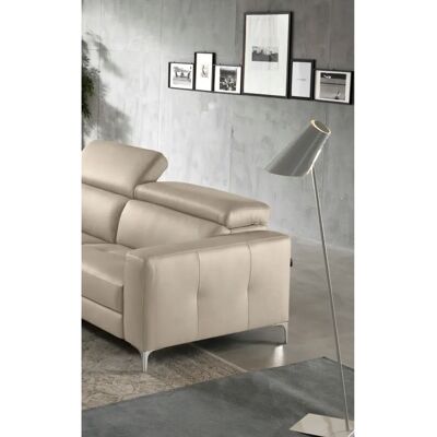 EGOITALIANO Matt Weiß Leder Ecksofa L-Form EGOITALIANO Matt Weiß Leder Ecksofa L-Form
