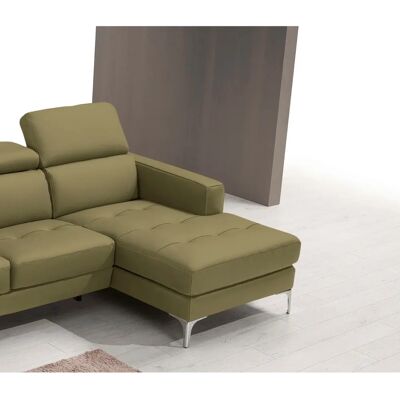 EGOITALIANO Matt Grünes L-Form Leder Ecksofa - Sofa EGOITALIANO Matt Grünes L-Form Leder Ecksofa - Sofa