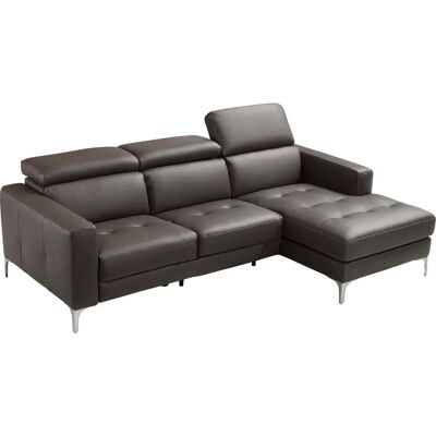 EGOITALIANO Matt Schwarzes Leder Ecksofa - Sofa EGOITALIANO Matt Schwarzes Leder Ecksofa - Sofa