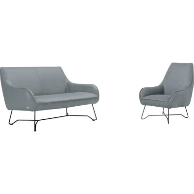 EGOITALIANO Namy Leder-Sitzgruppe - Blau - Couch, Sessel EGOITALIANO Namy Leder-Sitzgruppe - Blau - Couch, Sessel