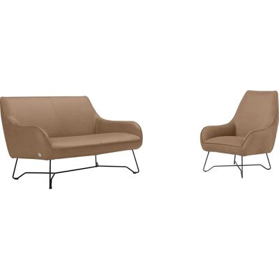 EGOITALIANO Namy Leder Polstergarnitur - Hoher Sitzkomfort, Echtes Leder, Elegante Beine EGOITALIANO Namy Leder Polstergarnitur - Hoher Sitzkomfort, Echtes Leder, Elegante Beine