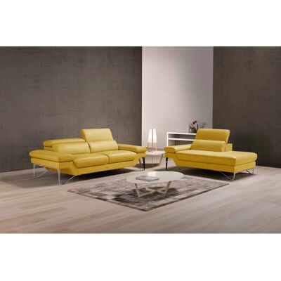EGOITALIANO Princess Ledersofa-Set - Modern 2,5-Sitzer + Ottoman EGOITALIANO Princess Ledersofa-Set - Modern 2,5-Sitzer + Ottoman