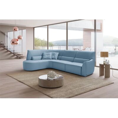 EGOITALIANO Puffy Blau Leder Sofa - Sofa EGOITALIANO Puffy Blau Leder Sofa - Sofa