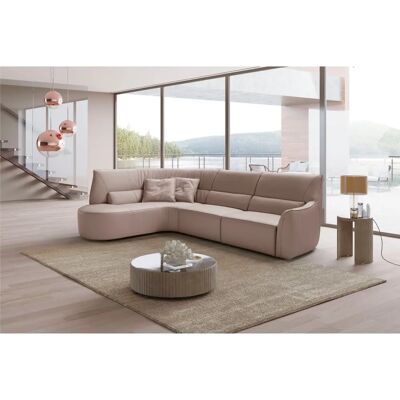 EGOITALIANO Puffy Beige Leder Ecksofa - Sofa EGOITALIANO Puffy Beige Leder Ecksofa - Sofa