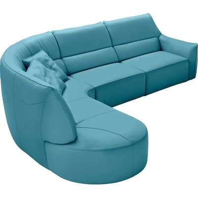 EGOITALIANO Puffy Türkis Leder Ecksofa - Sofa EGOITALIANO Puffy Türkis Leder Ecksofa - Sofa